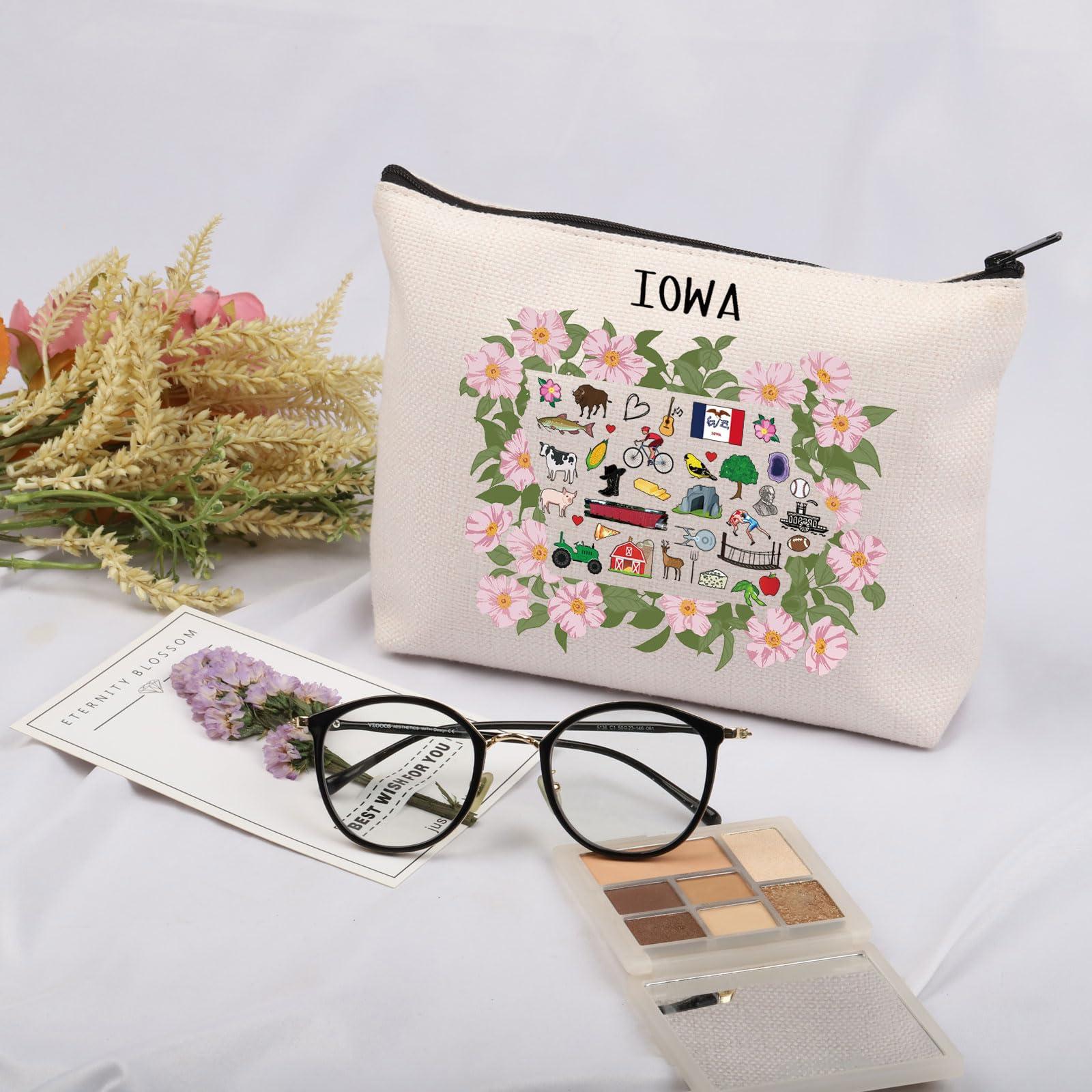 JNIAP JNIAP Iowa Favorite Gift Iowa Home Cosmetic Bag Iowa Souvenir Gift For Midwest (Iowa Bag)