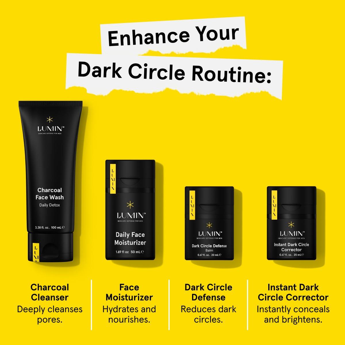 Lumin Lumin Instant Dark Circle Corrector for Men (Not A Concealer), Brightens Eyes, Reduce Dark Circles, Puffiness, Under Eye Men Makeup, Men's Eye Cream, Perfect for Deep Skin Tones, 20mL