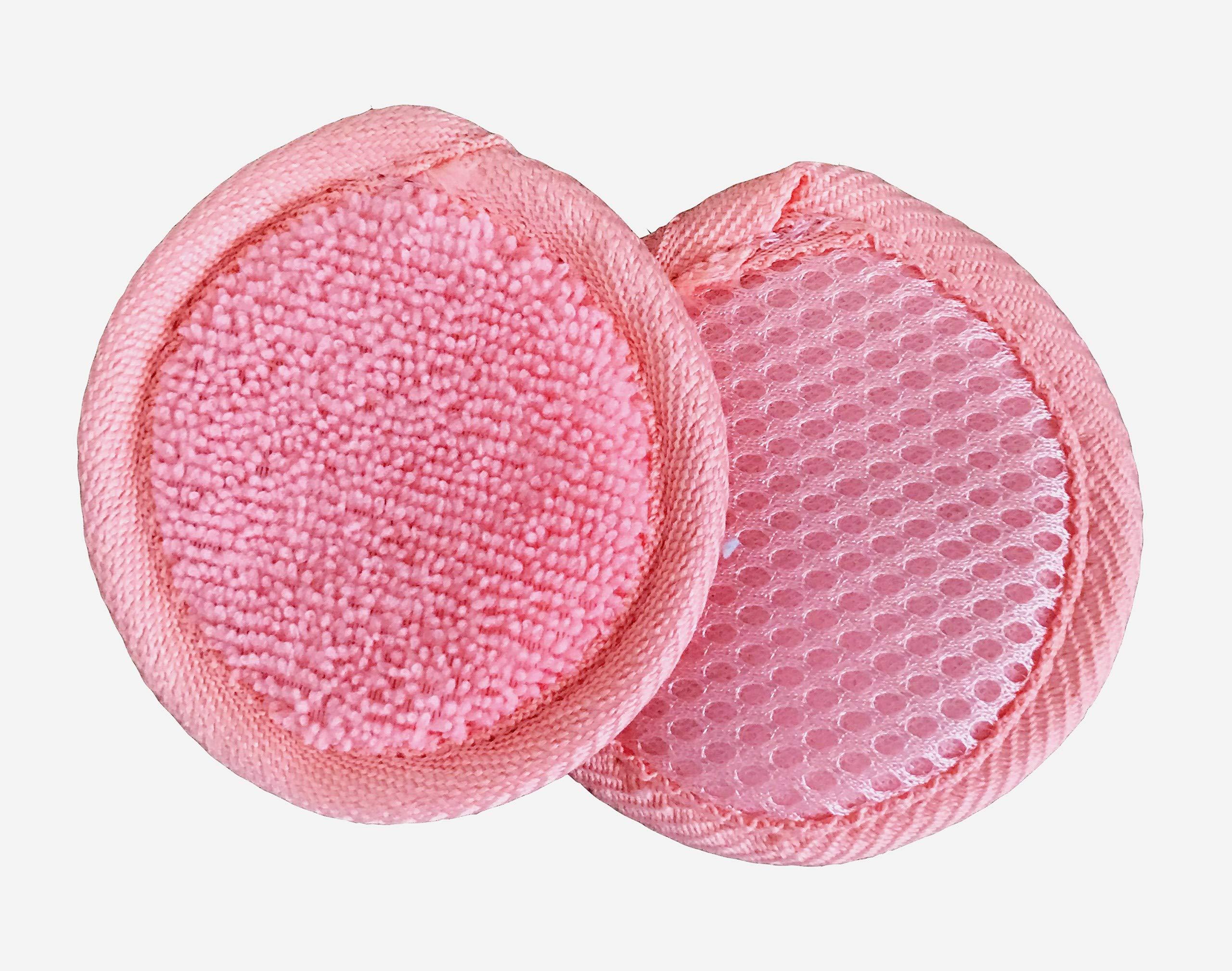 A-MAZ Microfiber Facial Scrubbers Reusable Makeup Remover Pads - Washable Reusable Cotton Pads - Cloth Cotton Rounds Acne Control Reusable Face Scrubber Pad For Cleansing & Face Exfoliator Pad