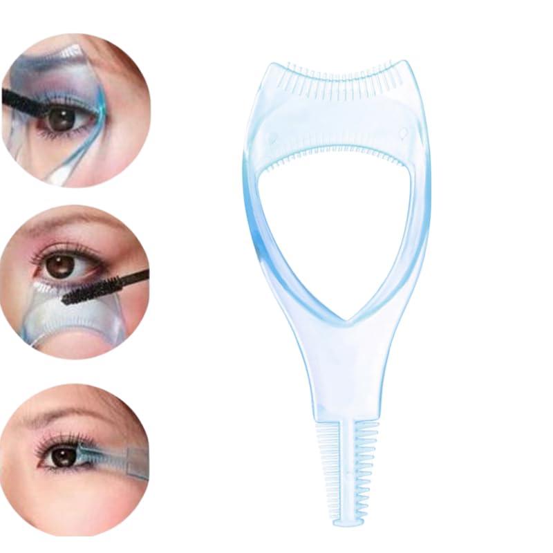 LeoJiang Mascara Shield Guard Mascara Applicator Guide Tool 3 in 1 Eye Shadow Shield Eyelash Lash Shields Mascara Guard Blue