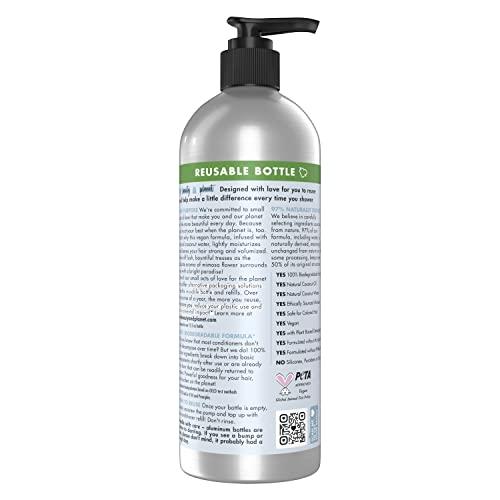 Love Beauty And Planet Love Beauty And Planet Silicone-Free Conditioner Thickening Conditioner for Fine Hair Coconut Water and Mimosa Flower in Reusable and Refillable Aluminum Bottle 16.5 fl oz