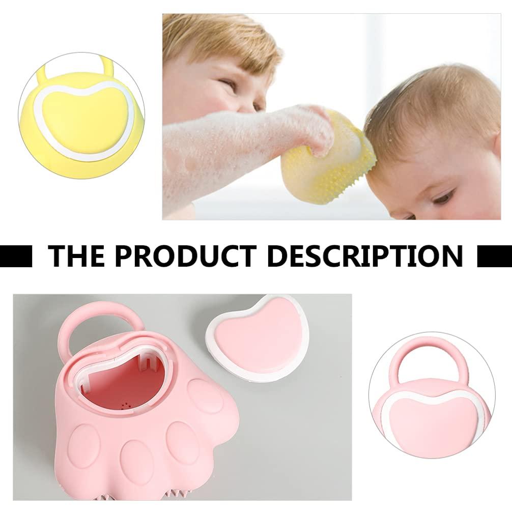EXCEART EXCEART 3pcs Baby Bath Brush Body Exfoliator Back Scrub Brush Silicone Body Scrubber Loofah Shower Brush Silicone Shower Baby Bath Scrubber Toddler Shampoo Brush Abs Hair