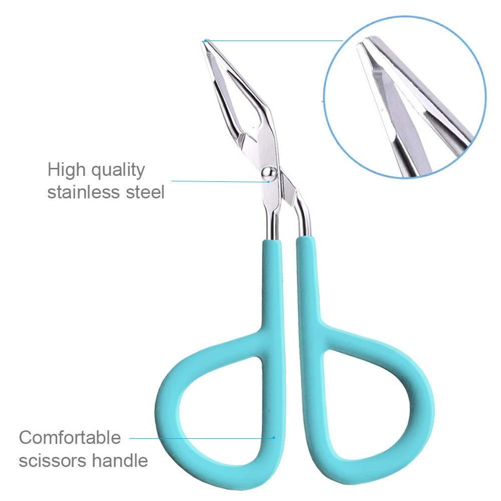 PiggyArt Eyebrow Tweezers, 3 Pack Stainless Steel Scissors Handle Tweezers Clip Eyebrow Remover Brow Shape Grooming Tools (3 Pcs Mixing)