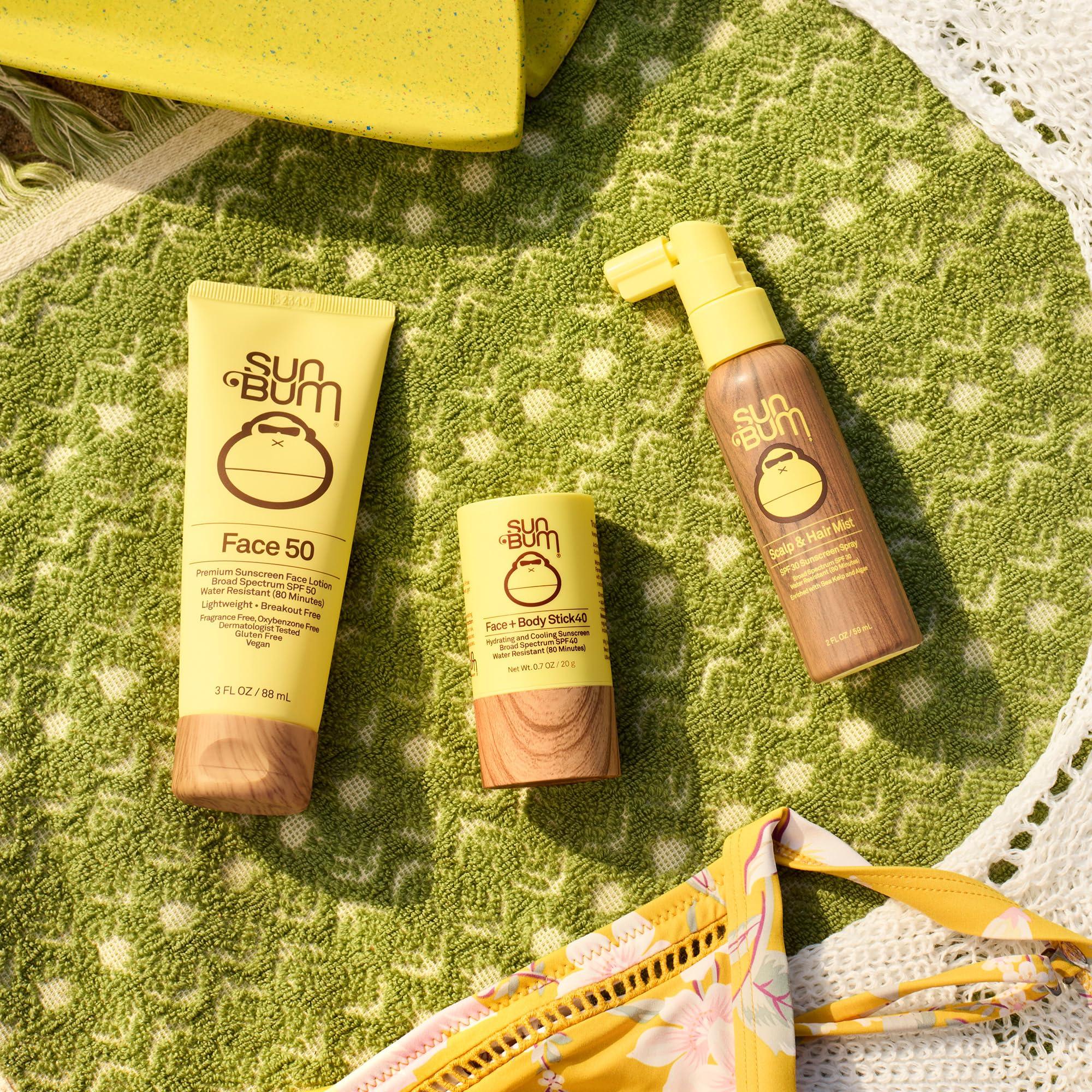 Sun Bum Sun Bum Original SPF 30 Sunscreen Scalp and Hair Mist I Vegan and Hawaii 104 Reef Act Compliant (Octinoxate Oxybenzone Free) I Broad Spectrum UVA/UVB Sunscreen Spray with Vitamin E I 2 OZ