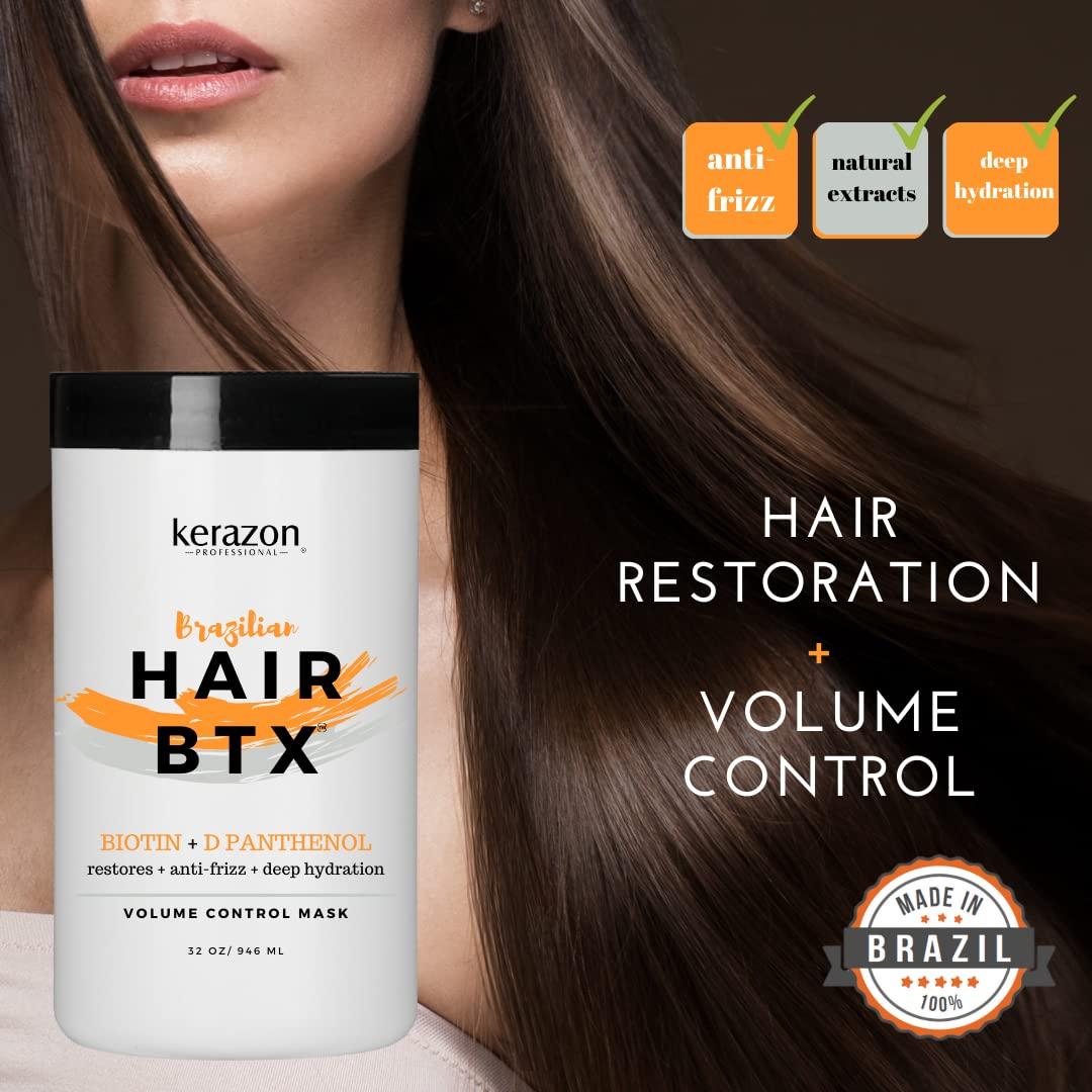 KERAZON KERAZON Brazilian Hair BTX Treatment mask 32oz 946ml provides repair for damaged, dry, smoothing. New packaging, original formula. Salon size
