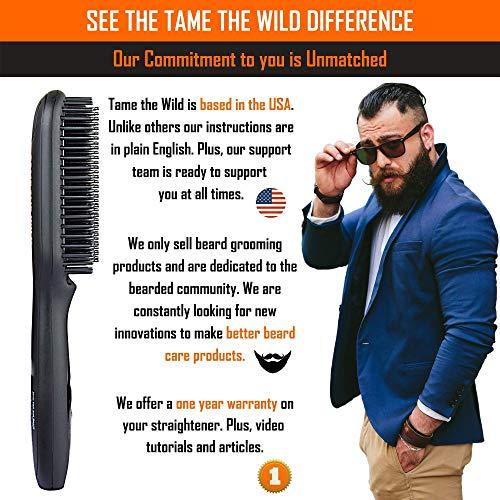 TAME THE WILD MAKE YOUR BEARD BEHAVE Tame's Beard Straightener for Men and Tame's Beard Armor Heat Protection Spray - Bundle and Save