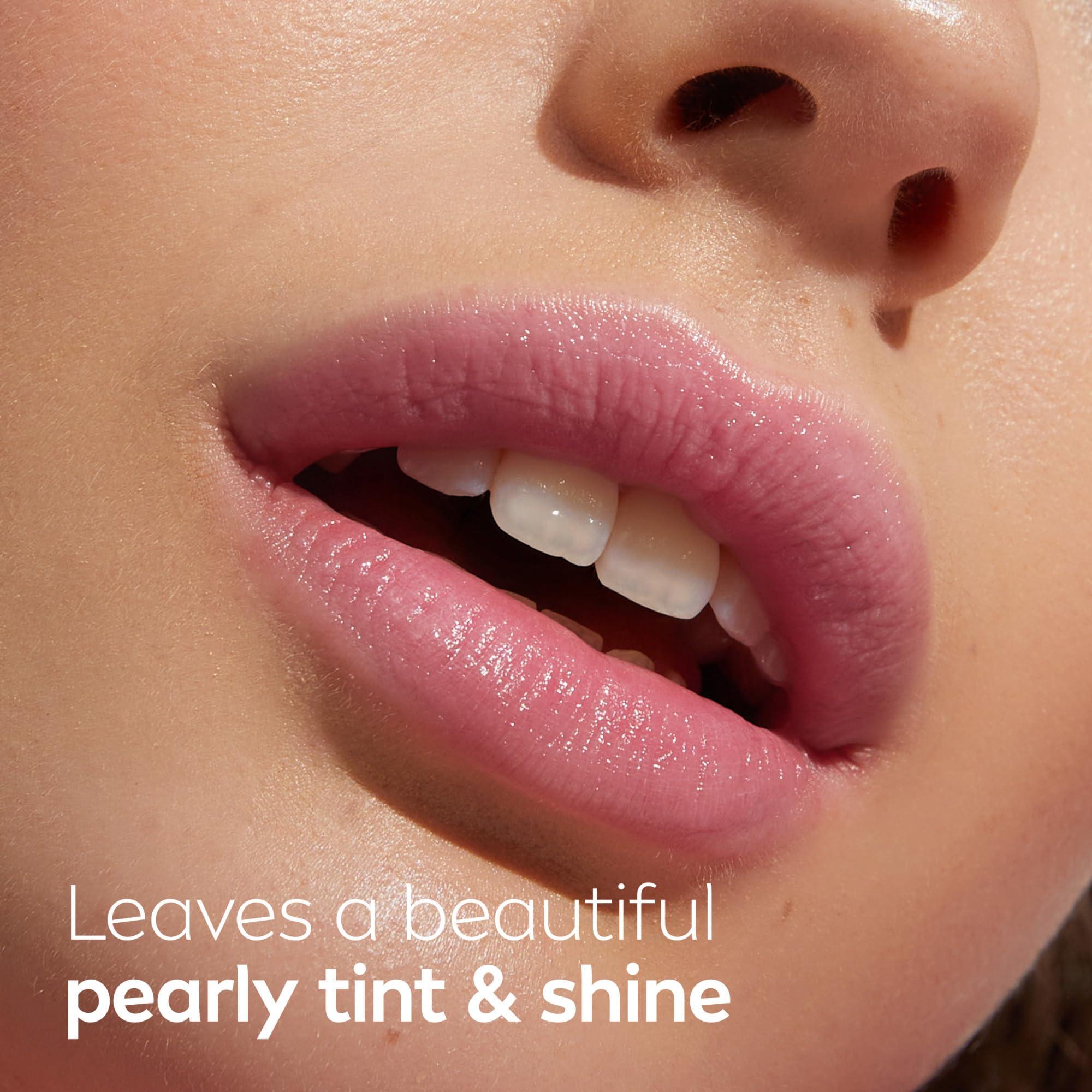 NIVEA NIVEA Shimmer Lip Care, Shimmer Lip Balm with Shea Butter, Nourishing Oils and Vitamin C & E, 3-in-1 Moisture, Repair (for Dry Lips) and Shimmer, 0.17 Oz Stick