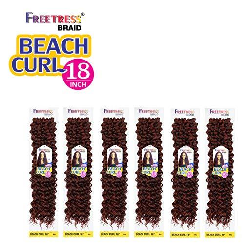 Freetress BEACH CURL 18" (6 Pack, 2 Dark Brown) - Freetress Synthetic Crochet Braid