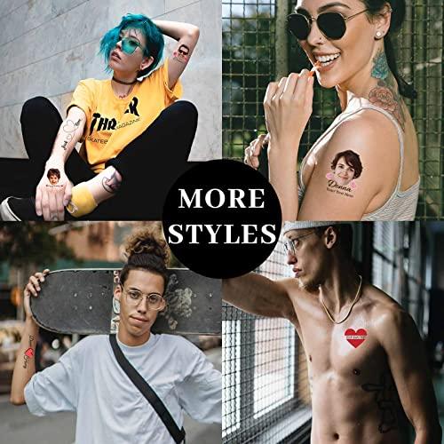 Artsadd 30pcs Custom Tattoos Personalized Temporary Tattoos with Photo Face Heart Waterproof Name Logo Tattoos Stickers For Women Men Kids Gifts for Birthday Party Wedding Bride Groom Decor