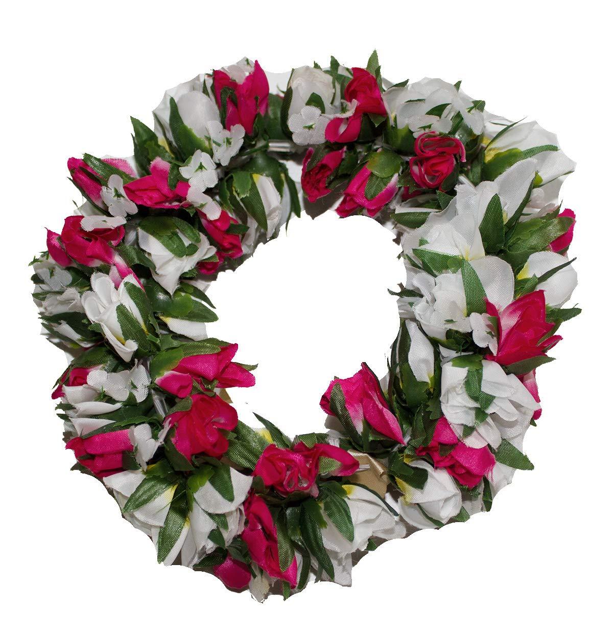 Rainview Creations Rainview Creations Women Floral Headband Rose Bud Flower Elastic Hawaiian Haku Leis Headdress