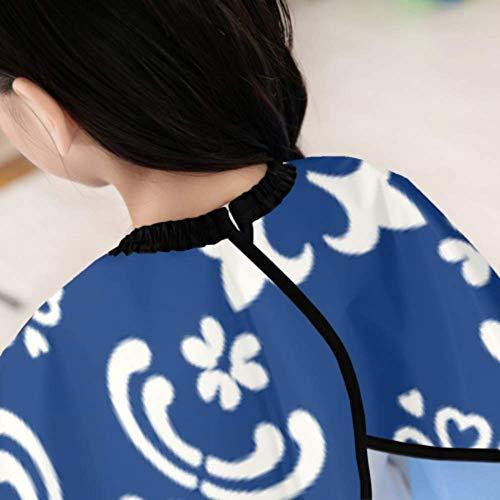 JIUCHUAN Talavera Indian Patchwork Azulejos Portugal Barber Cape,kids Salon Hairdresser Apron Water Resistant Hairdressing Capes Hair Cutting Styling Barbers Tool Haircut Aprons,39x47 Inch