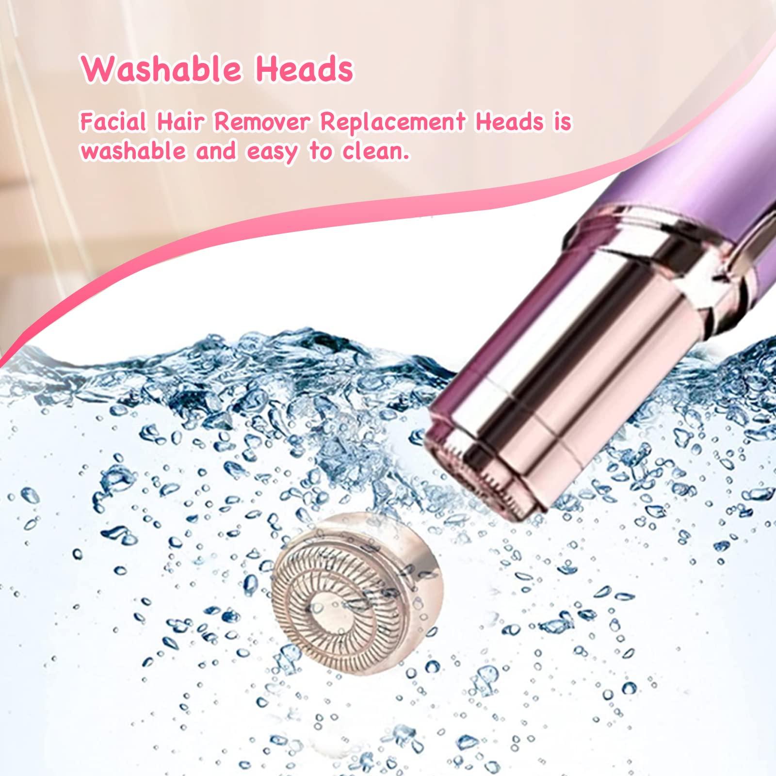 NOBVEQ Flawless replacement heads, Women Facial Hair Remover Replacement Heads Generation 2 for Finishing Touch Flawless Facial Hair Removal Tool for Face, Double Halo Painless and Smooth, 4 Count