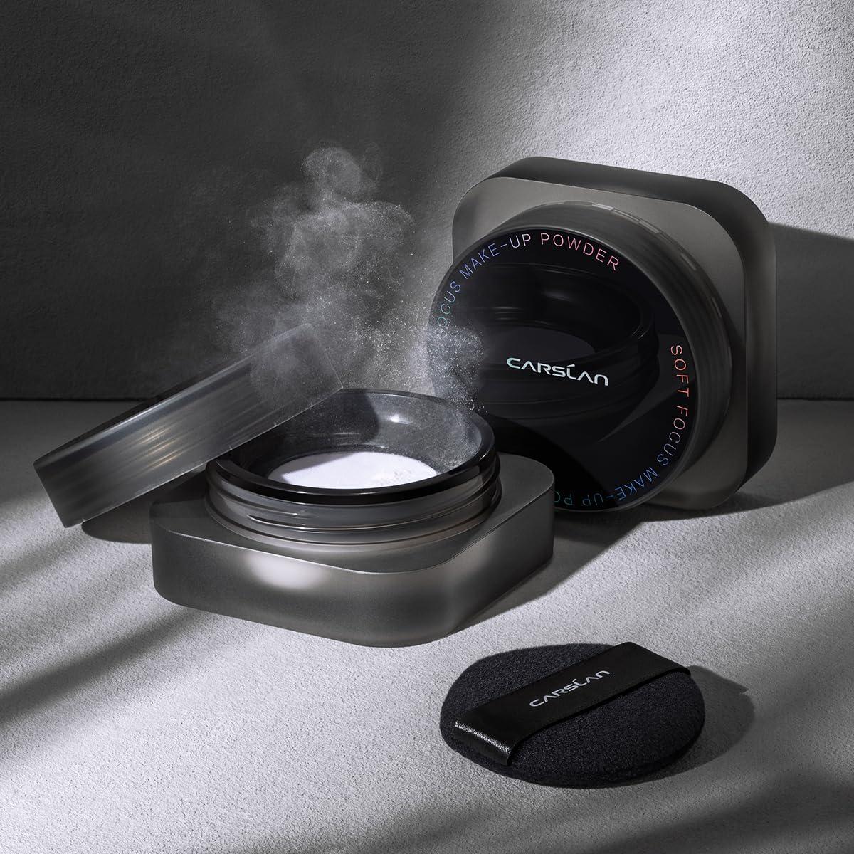 CARSLAN CARSLAN Soft Focus Loose Setting Powder, Waterproof, Matte, Oil Control, Shine Free, Talc-Free Face Powder Makeup, 24H Longwear Finishing Powder, 01 Green