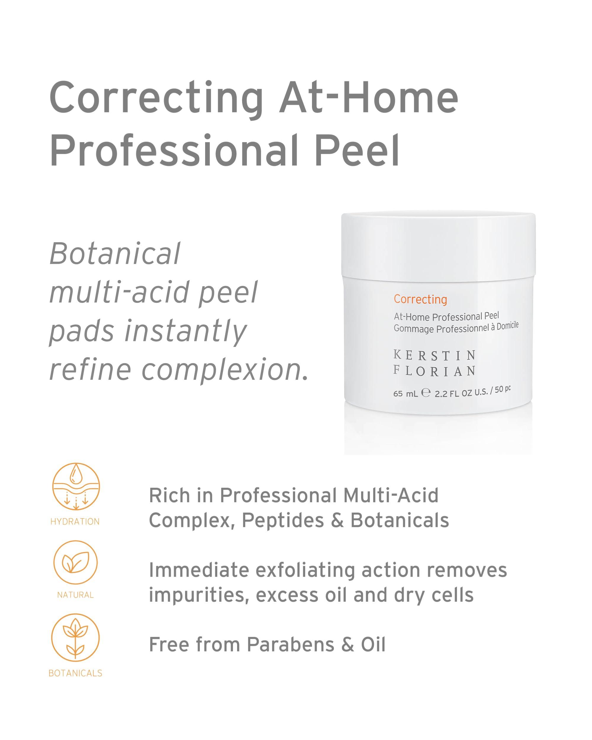 Kerstin Florian Kerstin Florian Correcting At-Home Professional Peel, Glycolic & Lactic Acid Exfoliating Pore Pads (50 individual pads)