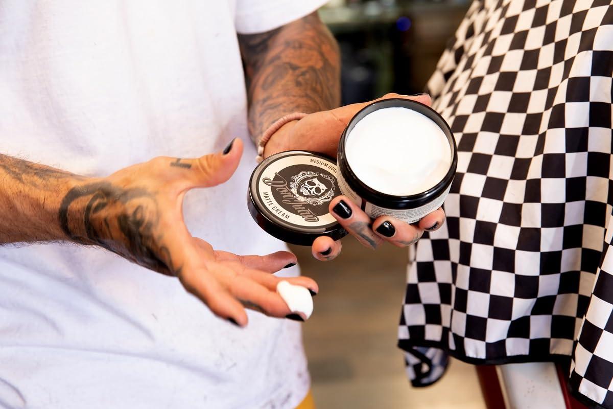 Don Juan Don Juan Handcrafted Matte Cream Pomade 4oz - Medium Hold - Matte Finish - Water Based - Barbershop Scent