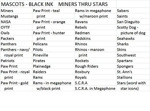Sublimation Specialties Custom Mascot Ribbon Scrunchie, Made in the USA, Pick your Mascot & colors, White Pony Band