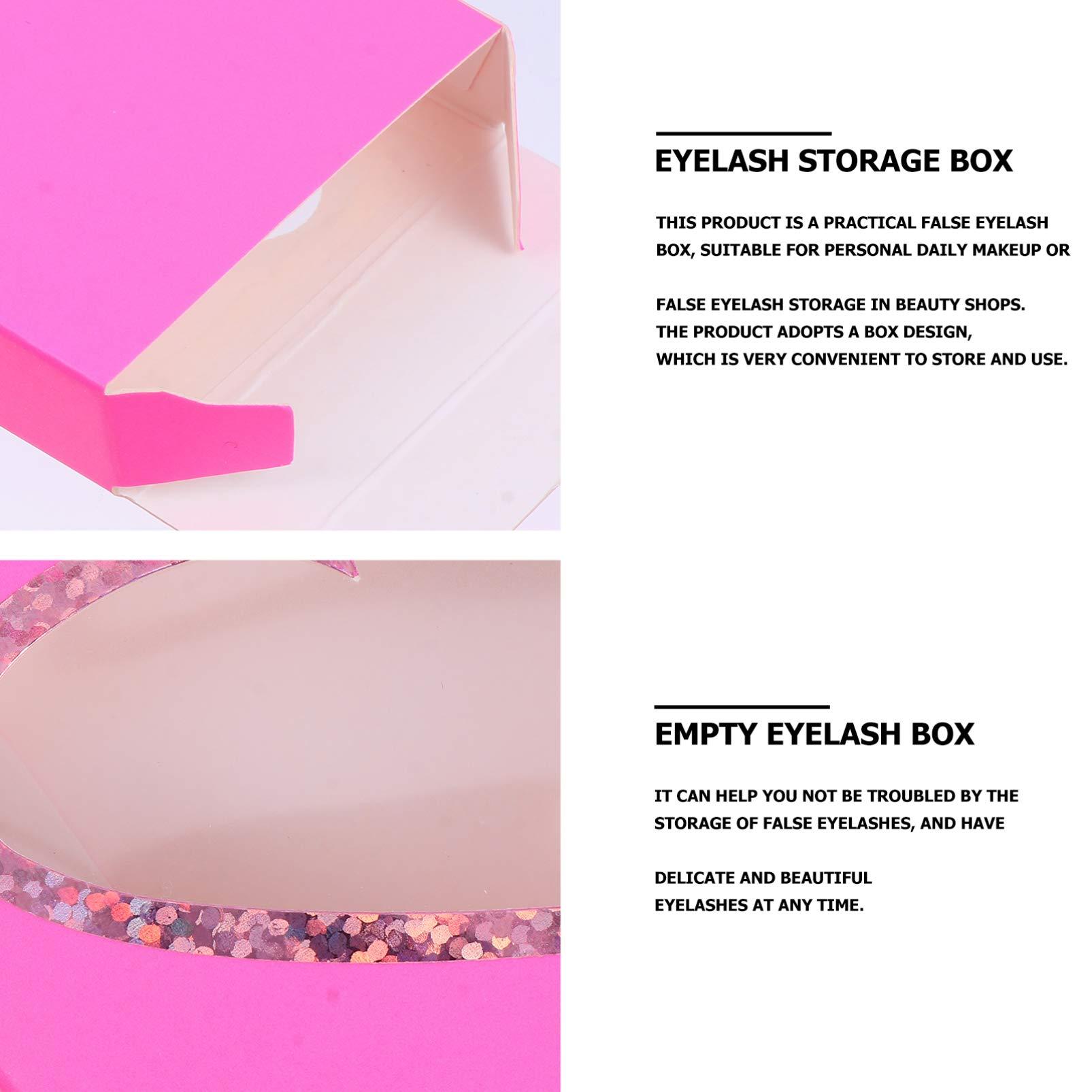 Beaupretty Beaupretty 10pcs Heart Shaped Eyelash Boxes Lash Packaging Container Box for Storage Organizer