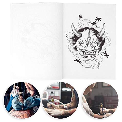 ZJchao Stick and Poke Tattoo kit,Tattoo Template Set, Hannya Pattern Professional Tattoo Book Tattoos Stencils Body Tattoo Practice Template Book Tattoo Templates Picture for Tattoo Artist