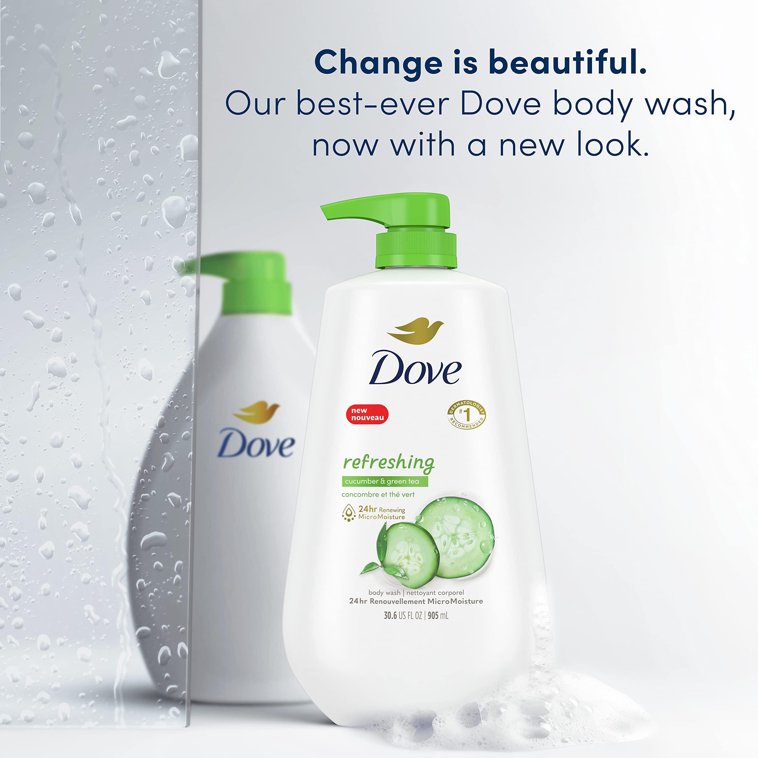 Dove Dove Body Wash with Pump Refreshing Cucumber and Green Tea Refreshes Skin Cleanser & 0% Aluminum Deodorant 24 Hours Odor Protection Cucumber and Green Tea