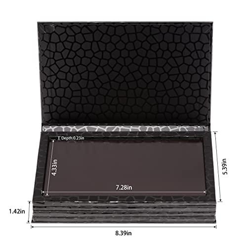 Allwon Allwon 4-Layer Book Shaped Magnetic Palette Large Empty Makeup Palette Storage Box for Eyeshadow Lipstick Blush Powder (Black)