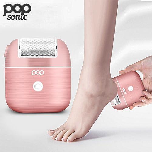 Pop Sonic Pedi Pro Electric Foot File - Electric Callus Remover for Feet - Pedi Spa Foot Exfoliator Tool for Men/Women (Rose Gold)
