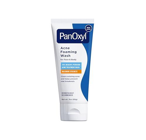 PanOxyl PanOxyl Acne Foaming Wash Benzoyl Peroxide 10% Maximum Strength Antimicrobial, 3 oz. - Travel Size