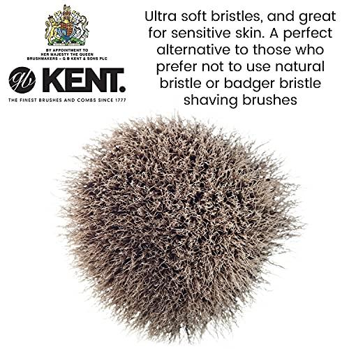 KENT Kent INF1 Infinity Ultra-Soft Silvertex Bristles Shaving Brush Synthetic Bristles Crimped to Emulate Real Badger Bristle for Ultimate Shave Experience Perfect Lather for Shave Cream and Shaving Soap