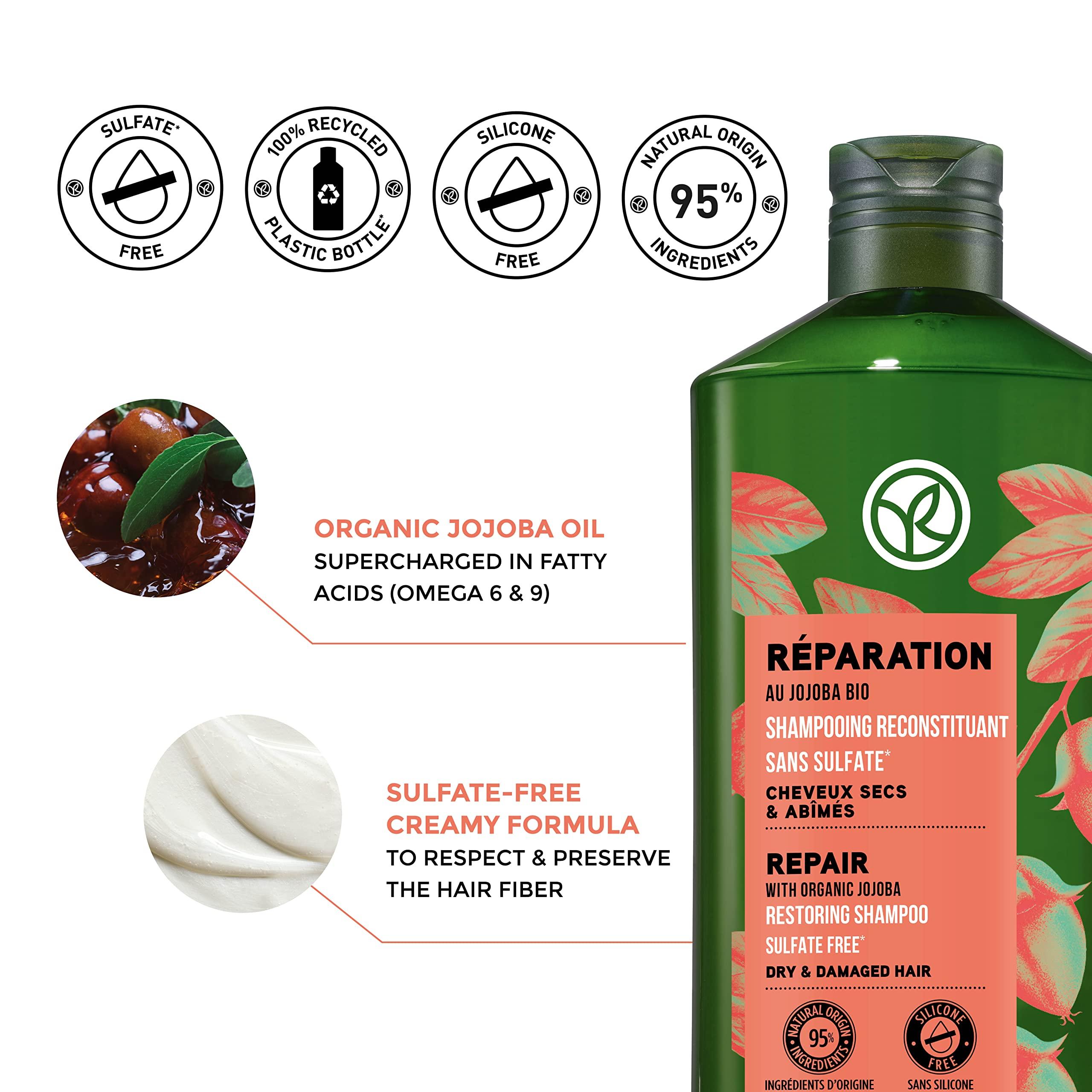 Yves Rocher Yves Rocher Restoring Shampoo - Repair| Cleanse & Restructure Dry, Damaged Hair | 10.1 fl oz