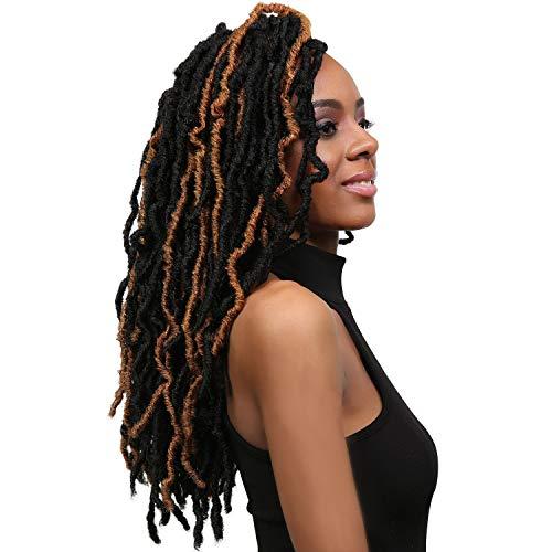 BOBBI BOSS Bobbi Boss Synthetic Hair Crochet Braids African Roots Braid Collection Nu Locs 18" (6-PACK, M1B/30)