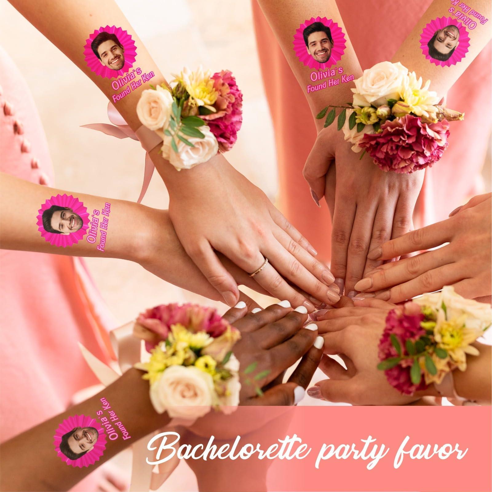 CustAmaze Funny Temporary Tattoos, Custom Tattoos Personalized, Bachelorette Party Favors, Temporary Tattoos Adult Bride Tattoo, Custom Temp Tattoo, Hens Party Favors Groom Face Tattoo Funny Gift Pack of 90