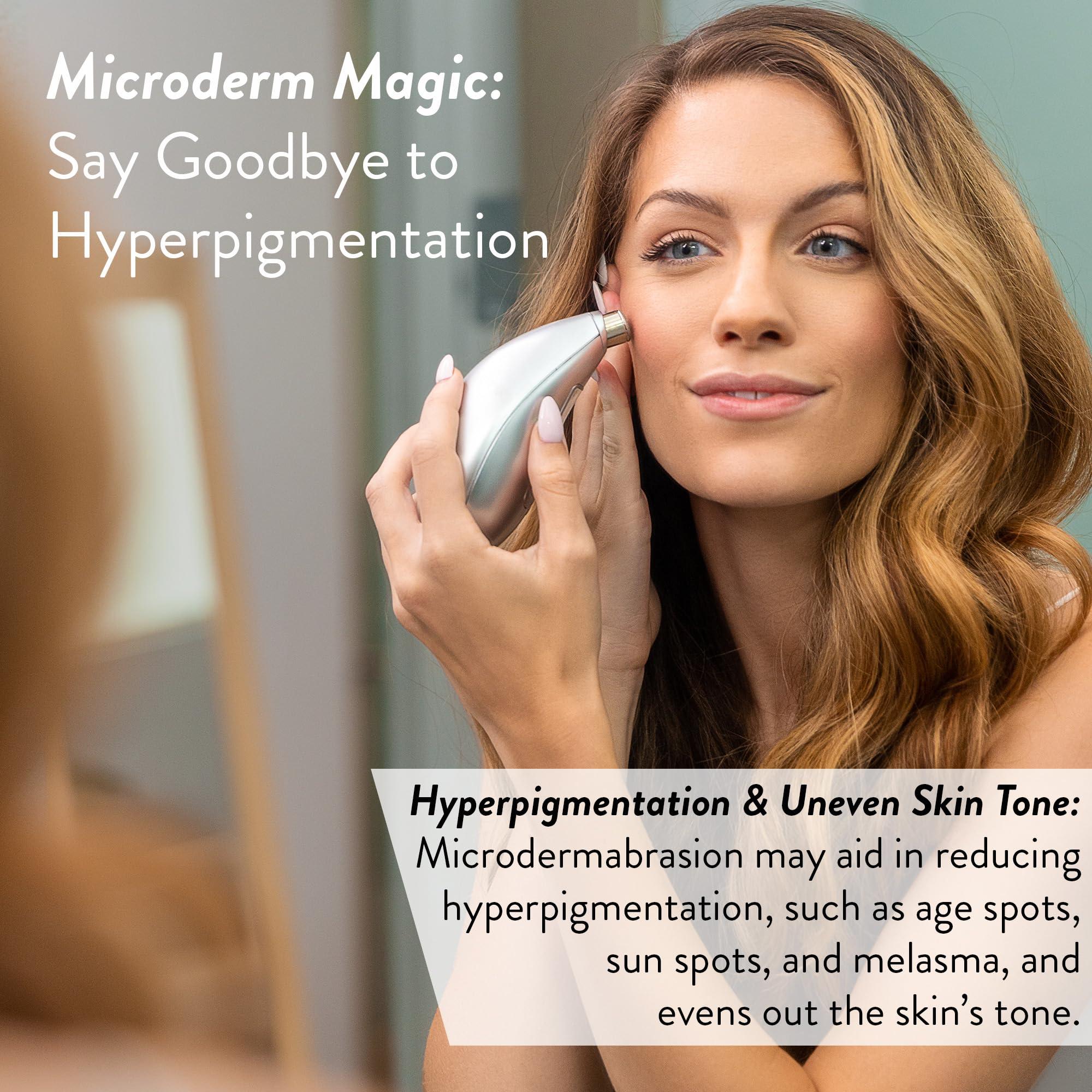 Microderm GLO Microderm GLO Diamond Microdermabrasion Machine - Best Gift for Women - Dermabrasion & Anti Aging Wrinkle Skincare - Home Facial Treatment System - Blackhead Remover & Exfoliator for Acne Scars