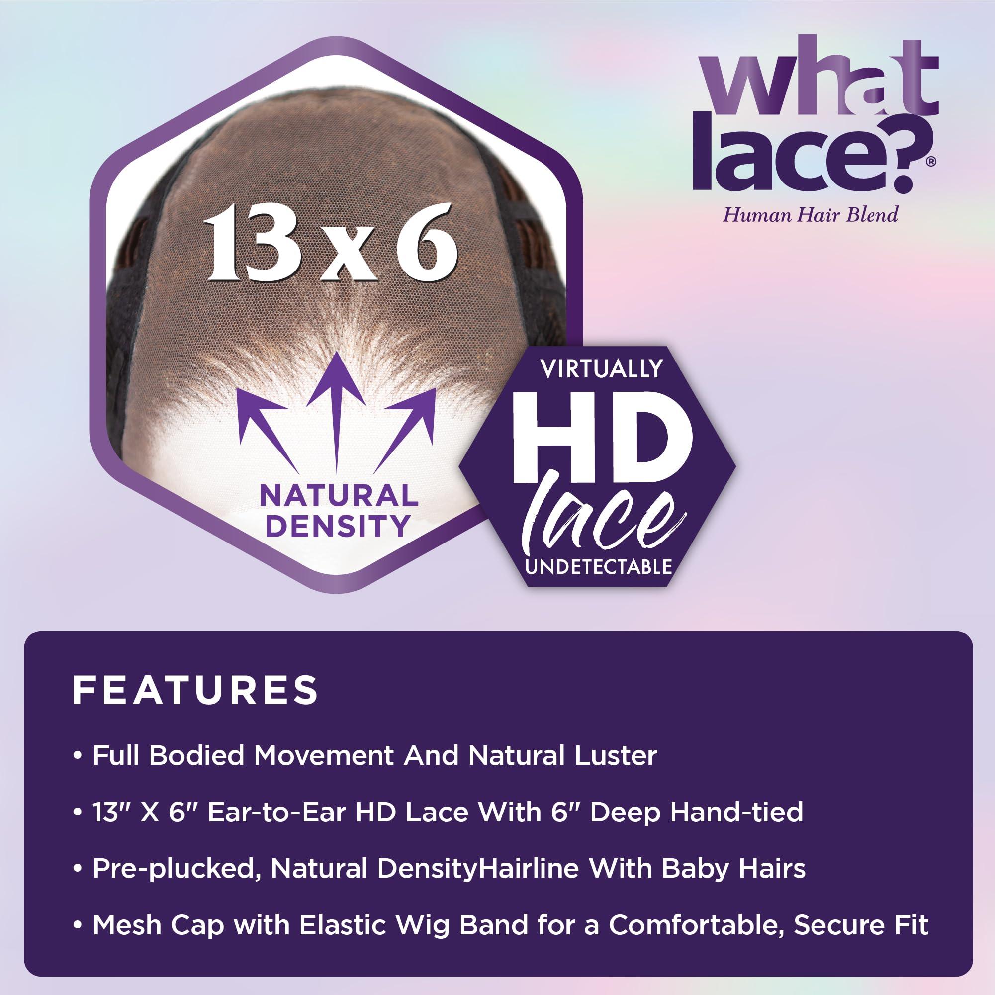 Sensationnel Sensationnel What lace 13x6 Wigs - eliana 20 inch human hair blend lacefrontal glueless synthetic with natural density preplucked hairline (2 DARKBROWN)