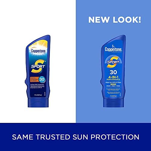 Coppertone Coppertone SPORT Sunscreen SPF 30 Lotion, Water Resistant Sunscreen, Body Sunscreen Lotion, 7 Fl Oz (Pack of 12)