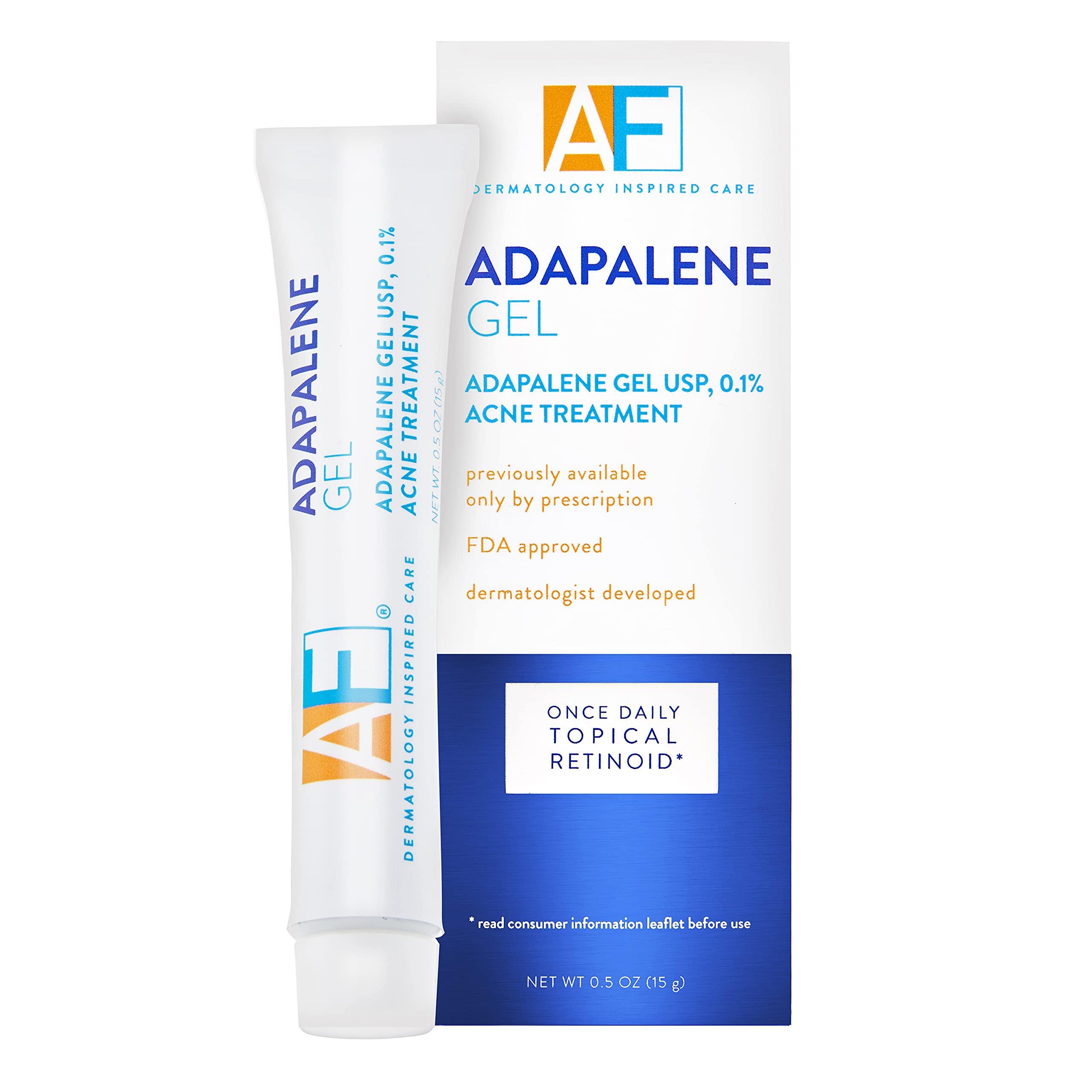 AcneFree Acne Free Adapalene Gel 0.1%, Once-Daily Topical Retinoid Acne Treatment, Dermatologist Developed, Unclogs Pores and Clears Acne, Prevents and Improve Whiteheads and Blackheads, 0.5 Ounce