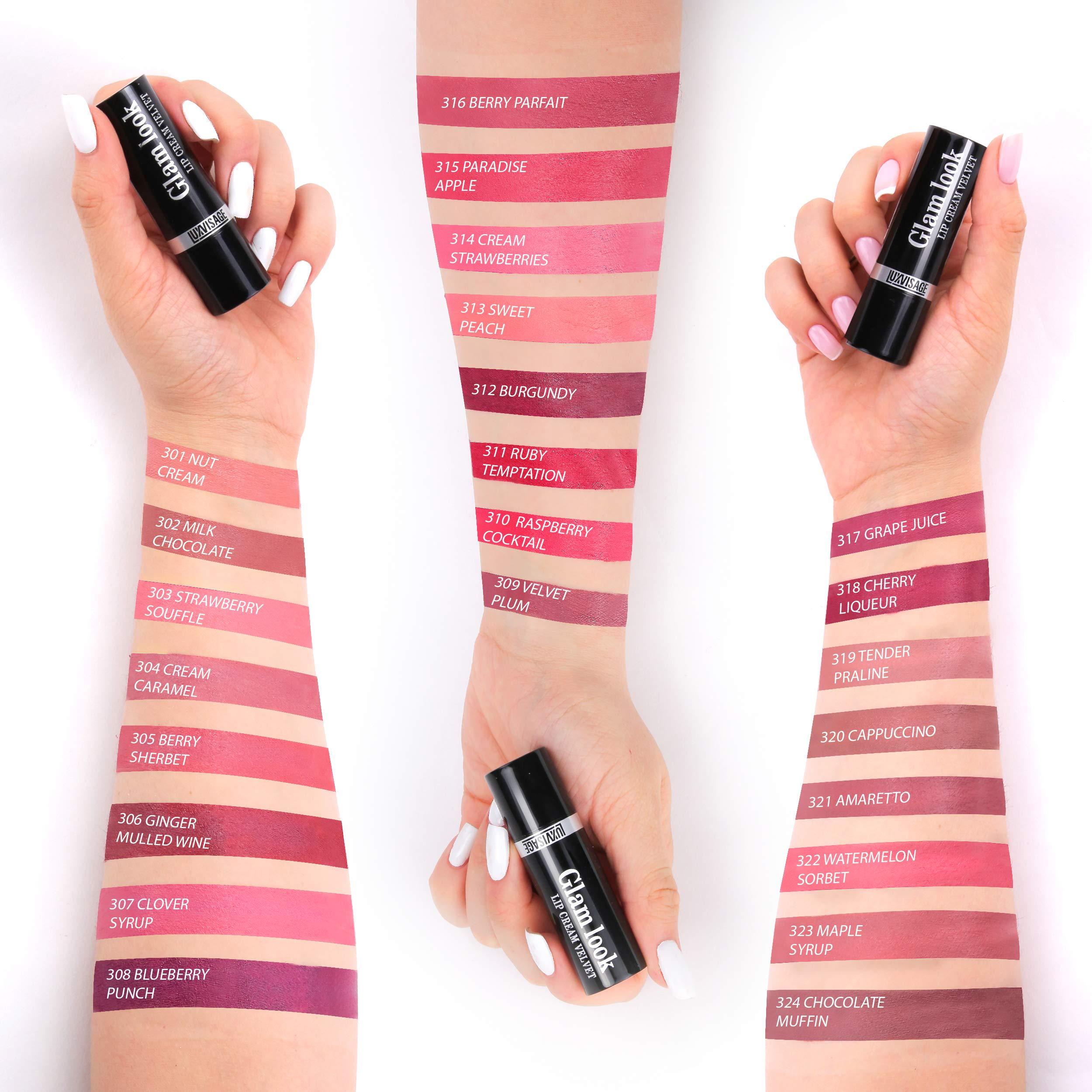 Luxvisage Luxvisage Long Lasting Moisturizing Lipstick Glam Look Cream Velvet 4 gr Vitamin E (322)