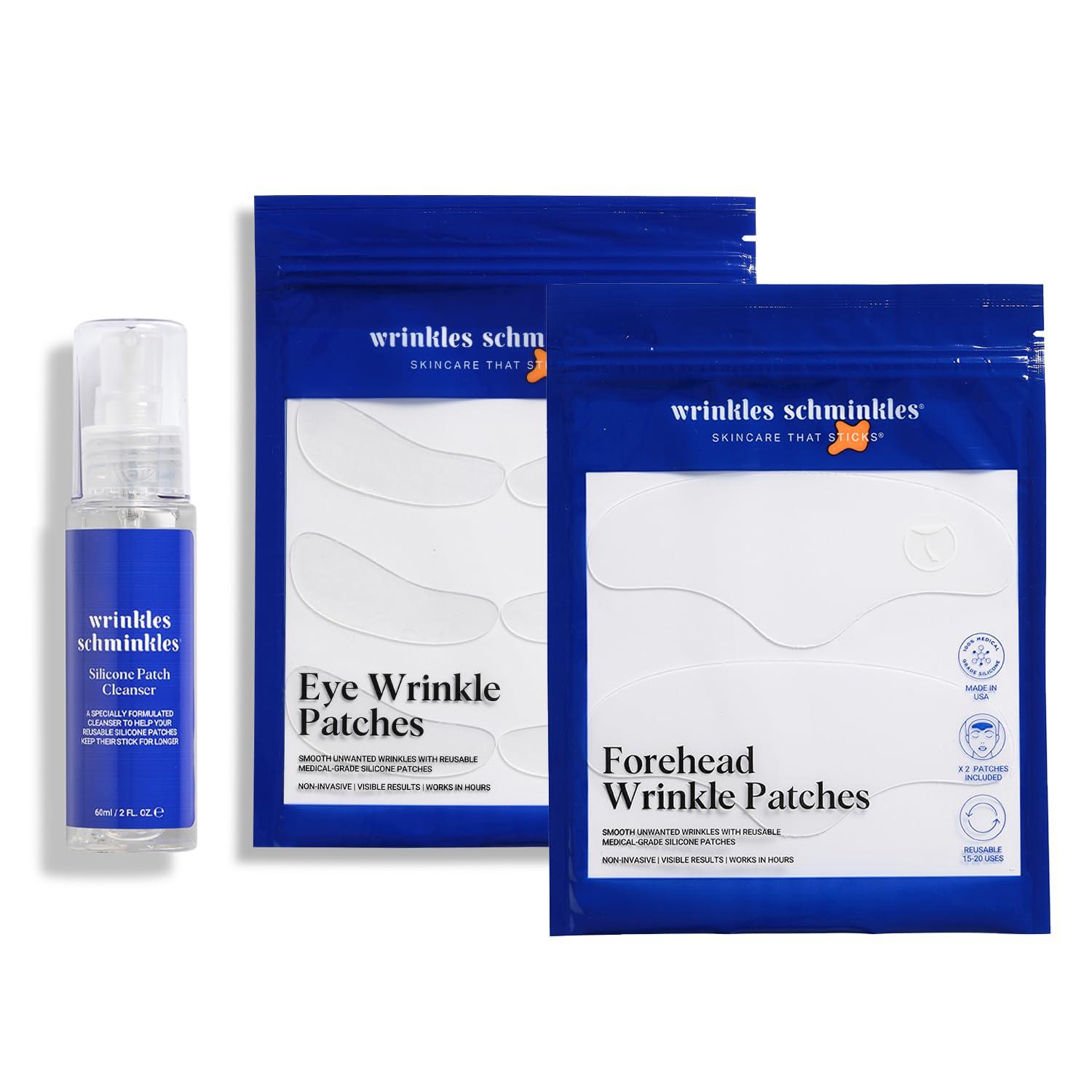 Wrinkles Schminkles Wrinkles Schminkles Faux-Tox Face Set: Silicone Patch Cleanser, Forehead Wrinkle Patches & Under Eye Wrinkle Patches