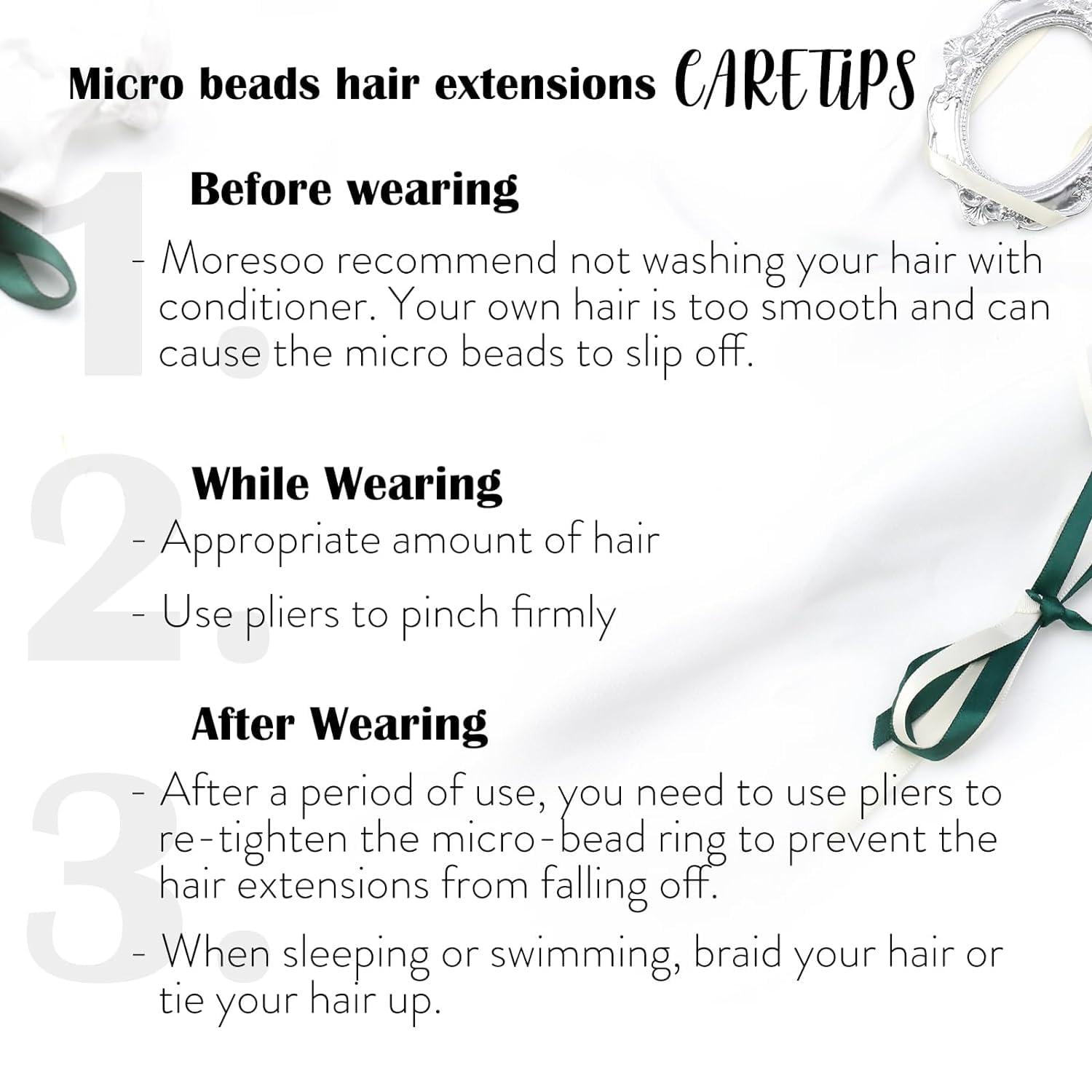 Moresoo Moresoo Micro Link Hair Extensions Ombre Dark Brown to Blonde Micro Loop Human Hair Extensions Balayage Brown Straight Microlink Hair Extensions Human Hair 14 Inch 50G/50S