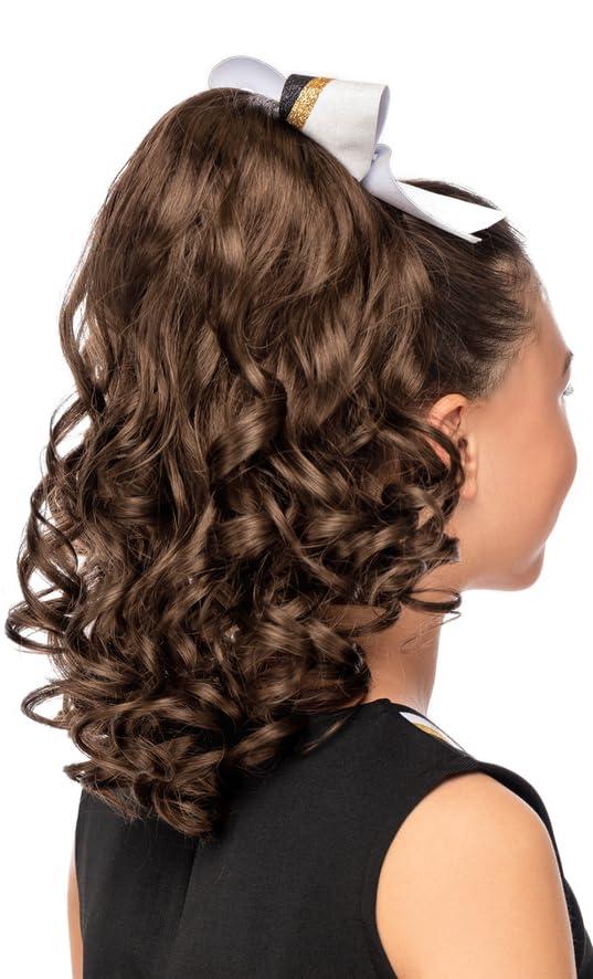 Girly Curls Girly Curls Curly Cheerleader Hairpiece for Cheer and Dance… (Sunkissed)