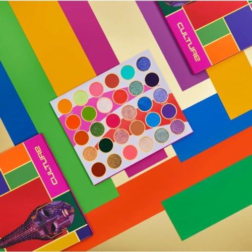 Juvia's Place Juvia\'s Place Palette Culture - Yellow, Greens, Pink, Purple, Orange, Chromatic & Glitter Shades, 30 Pigmented Makeup Palette for Eye Color & Shine, Pressed