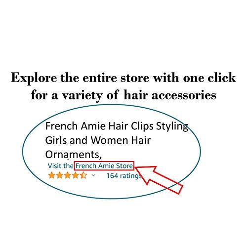 French Amie French Amie Oblong Handmade 3.5" Celluloid Automatic Hair Clip Barrette French Hair Clip for Girls Strong Hold Hair Clips for Women No Slip Durable Paris Hair Accessories, Made in France (Caramel)
