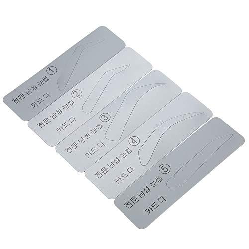 TMISHION Eyebrow Stencils 50 Pcs 5 Styles Eyebrow Stencil for Semi-permanent Make Up Eyebrow Shape DIY Self-adhesive Stencil Tattoo Microblading Eyebrow Styling Makeup Help Tool