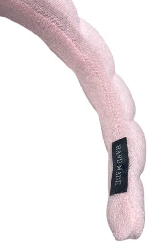 MIMI AND JUNE ORIGINAL Mimi and Co Spa Headband - Sponge & Terry Towel Cloth Fabric Head Band for Skincare, Face Washing, Makeup Removal, Shower, Facial Mask - Hair Accessories, Padded Headband, Croissant Headband