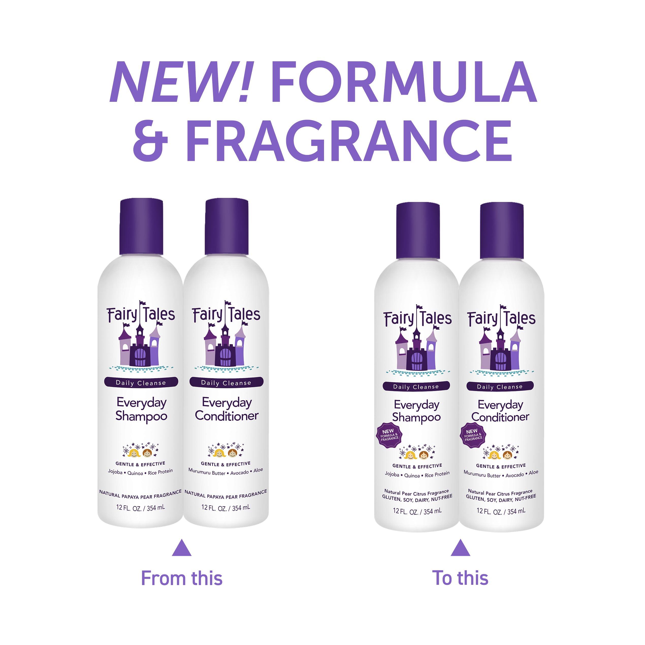 Fairy Tales Fairy Tales Daily Cleanse Everyday Kids Shampoo + Conditioner set - Gentle Natural Defining, Tangle Free, Moisturizing and Hydrating Formula, Paraben Free - 12 oz Shampoo and 12 oz Conditioner