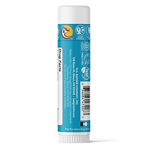 Badger Badger Face Sunscreen Stick SPF 35 with Mineral Zinc Oxide, Travel Size Sunscreen, 97% Organic Ingredients, Reef Friendly SPF Stick Sunscreen for Face, Unscented, 0.65 oz