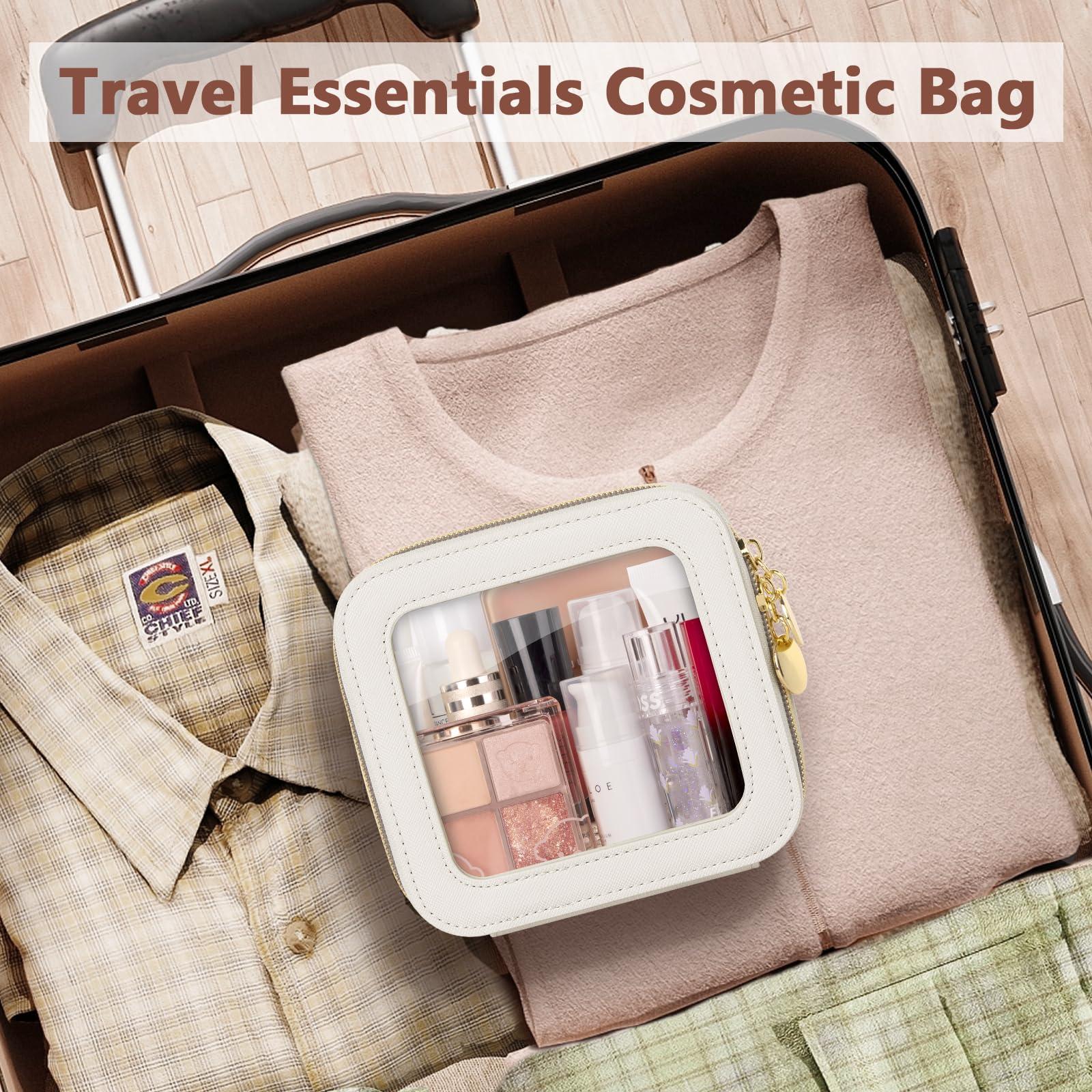 Soimeat Soimeat Small Clear Makeup Bag and Medium Clear Makeup Bag, Waterproof Square Make Up Bag Pouch, Toiletry Bag for Travel, Car and Women