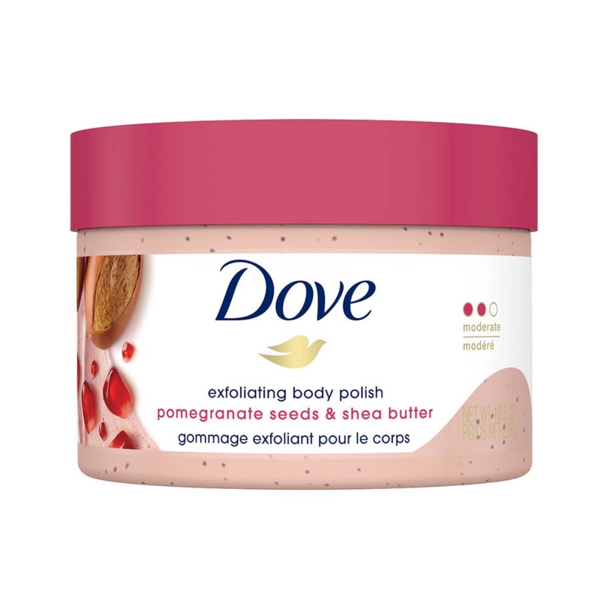 Dove Dove Scrub Pomegranate & Shea Butter For Silky, Soft Skin Body Scrub Exfoliates and Provides Lasting Nourishment 10.5 oz