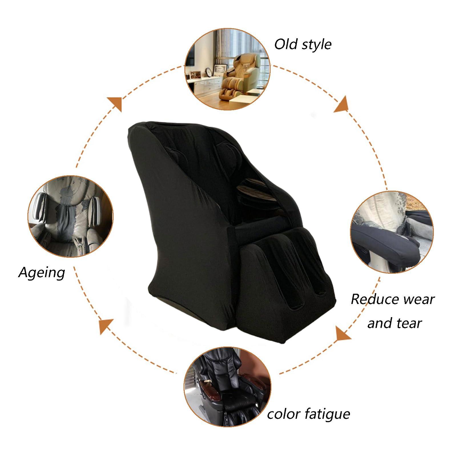 CEUGS Massage Chair Cover Slipcovers Full Body Shiatsu Massage Chair Cover Washable Stretch Fabric Massage Chair Protector Cover Replacement Cover,B,Package 1