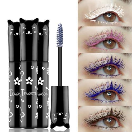 Generic Generic TEAYASON Mascara Set, Blue, Purple, Pink, White, Purple Sapphire, Coffee, Does Not Stain Easily (Coffee number 5)