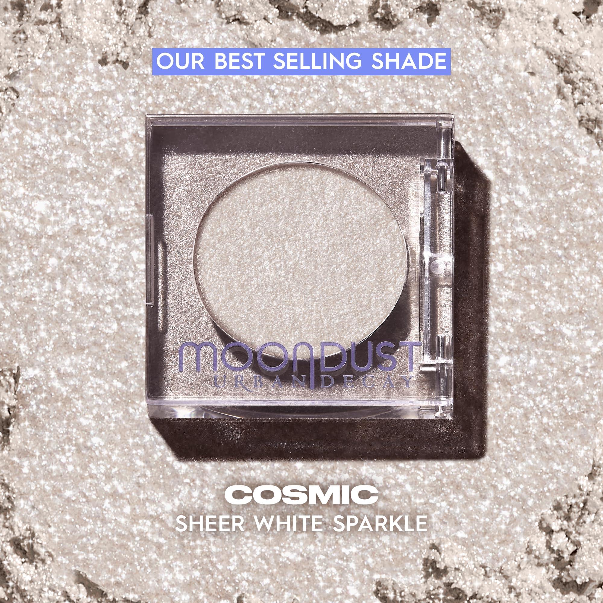 URBAN DECAY Urban Decay 24/7 Moondust Glitter Eyeshadow Single (Cosmic - Sheer White Sparkle), Buildable Sparkly Eye Glitter, Long-lasting Shimmer Finish, Reflective Eye Shadow Topper - 0.06 oz