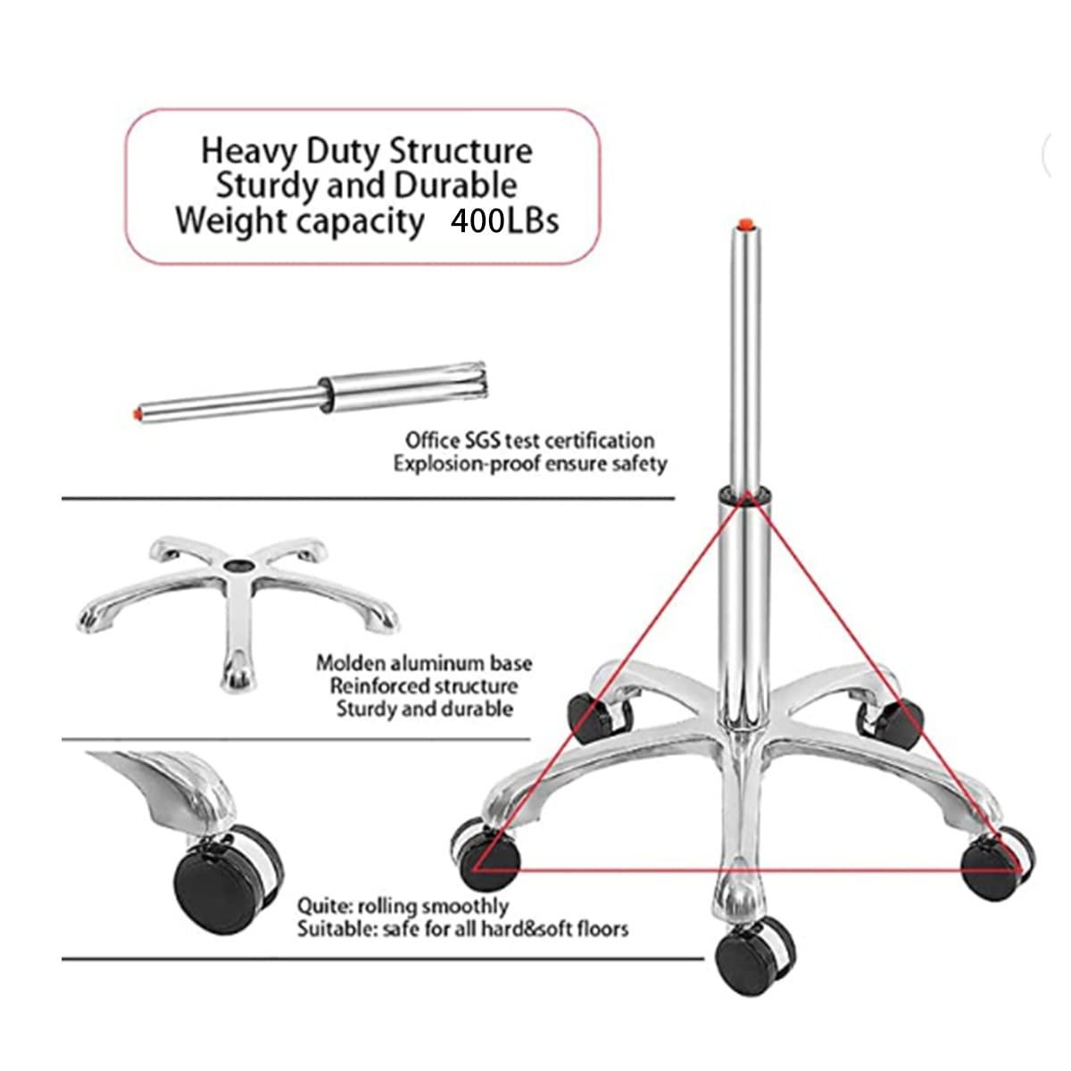 MWOSEN MWOSEN Saddle Stool Chair with Back Rolling Esthetician Seat for Salon Tattoo Shop Spa Facial lash Home Dentist Clinic Esthetician Chair(with Back Support, White)
